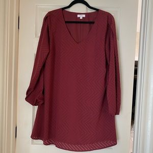 Burgundy dress